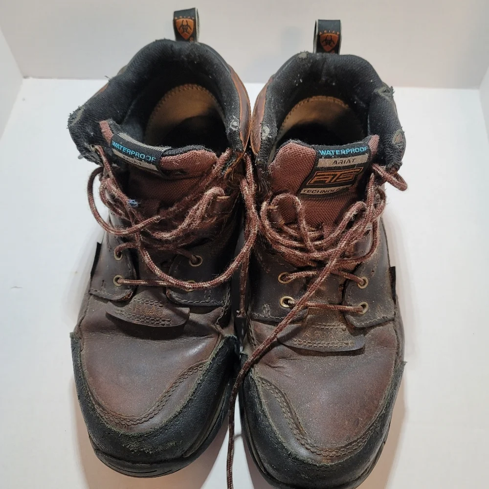 Ariat Terrain Boots Men's 10 D Brown Leather 10002183 Hiking Outdoor‎ Work